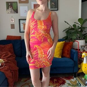 Hawaiian print dress